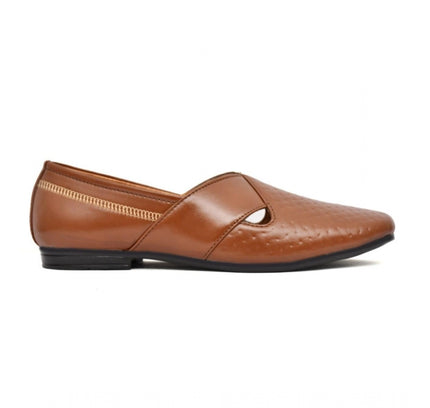 Men's Faux Leather Formal Shoes (Tan)