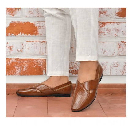 Men's Faux Leather Formal Shoes (Tan)