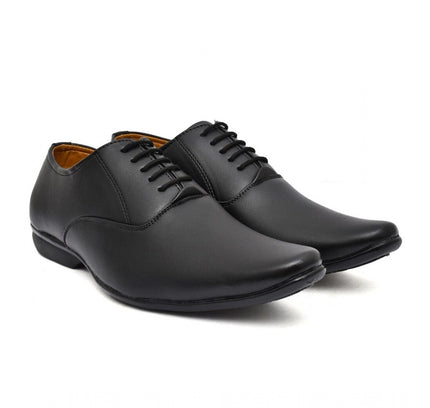 Men's Faux Leather Formal Shoes (Black)