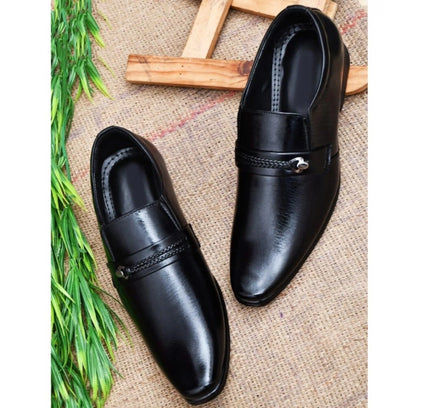 Men's Faux Leather Formal Shoes (Black)