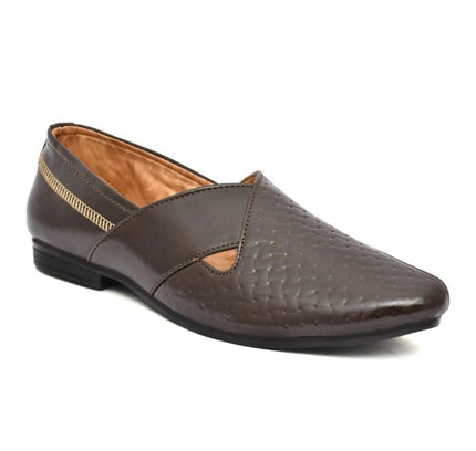 Men's Faux Leather Formal Shoes (Brown)