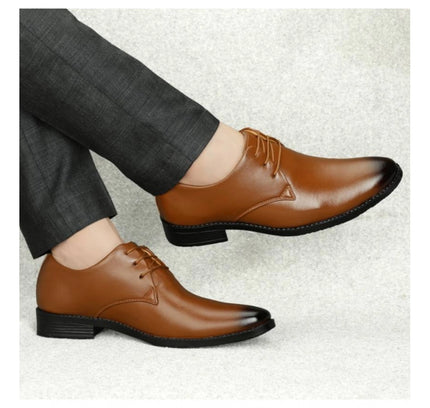 Men's Faux Leather Formal Shoes (Tan)