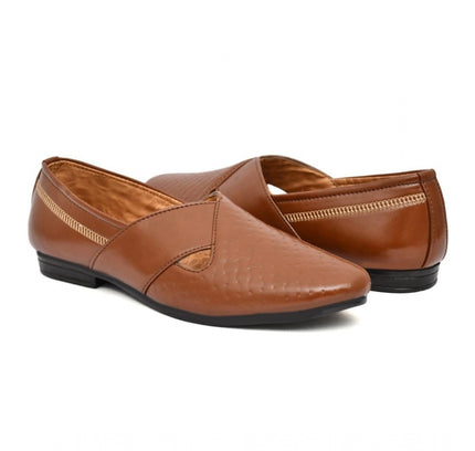 Men's Faux Leather Formal Shoes (Tan)