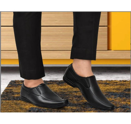 Men's Faux Leather Formal Shoes (Black)