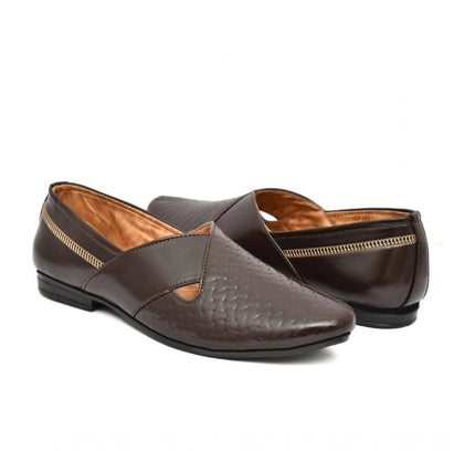 Men's Faux Leather Formal Shoes (Brown)