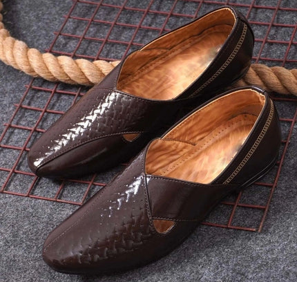 Men's Faux Leather Formal Shoes (Brown)