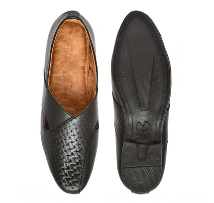 Men's Faux Leather Formal Shoes (Black)