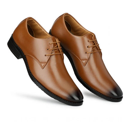 Men's Faux Leather Formal Shoes (Tan)