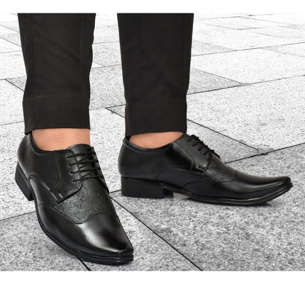 Men's Faux Leather Formal Shoes (Black)