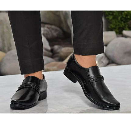 Men's Faux Leather Formal Shoes (Black)