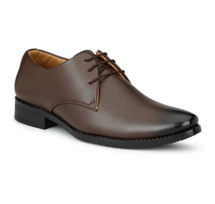 Men's Faux Leather Formal Shoes (Brown)