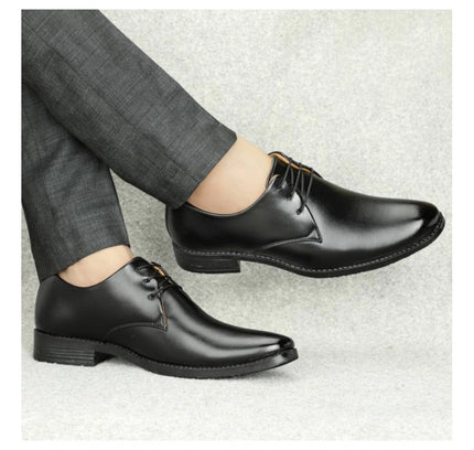 Men's Faux Leather Formal Shoes (Black)