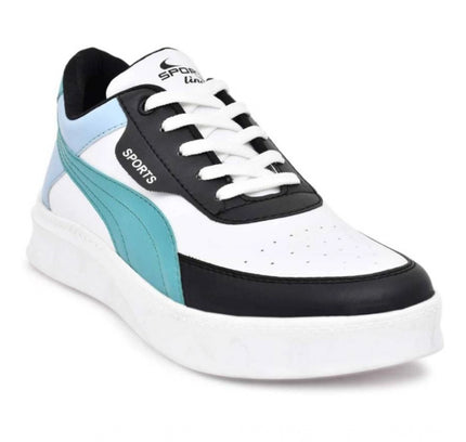 Men's Casual Synthetic Solid Lace-Up Shoes (Blue)