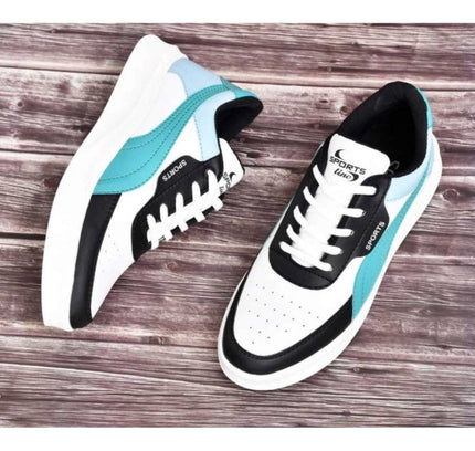 Men's Casual Synthetic Solid Lace-Up Shoes (Blue)