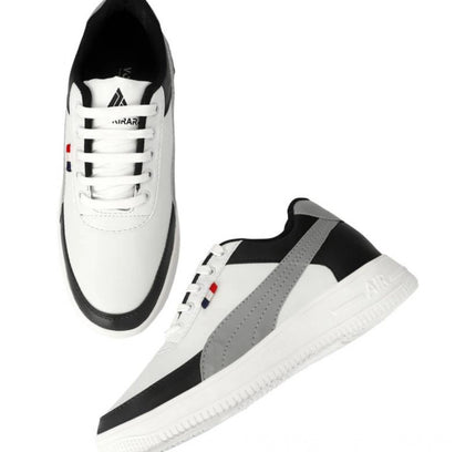 Men's Casual Synthetic Solid Lace-Up Shoes (Black)