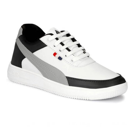 Men's Casual Synthetic Solid Lace-Up Shoes (Black)