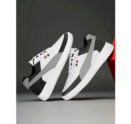 Men's Casual Synthetic Solid Lace-Up Shoes (Black)