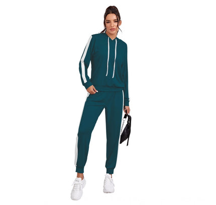 Women's Knitting stretchable Solid Hooded Neck Full Sleeve Track Suit (Morpich)