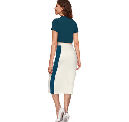 Women's Knitting stretchable Solid Round Neck Cap Sleeve Top (Morpich)