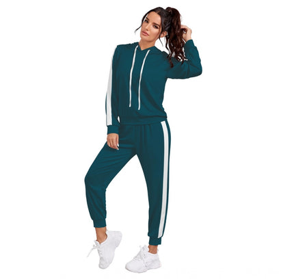Women's Knitting stretchable Solid Hooded Neck Full Sleeve Track Suit (Morpich)
