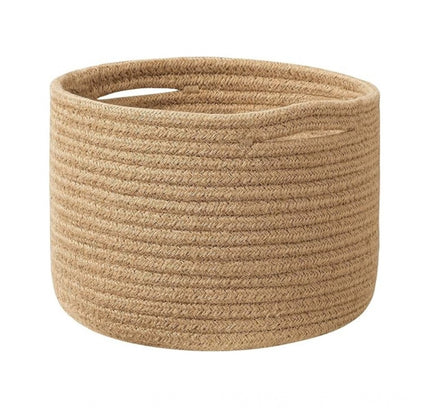 Cotton Storage Rope Woven Baskets 9x7 Inch Pack of 1 (Beige)