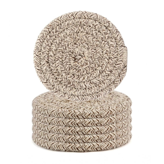 Cotton Rope Drink Coasters 6 Pcs Set (Mix)
