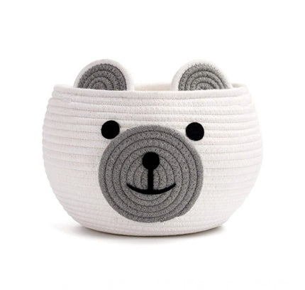 Cotton Bear Shaped Storage Baskets Pack of 1 (White)
