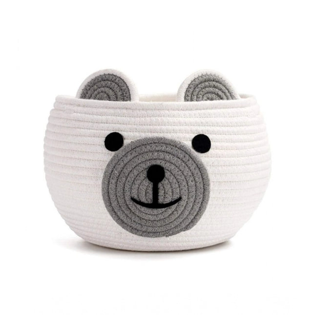 Cotton Bear Shaped Storage Baskets Pack of 1 (White)
