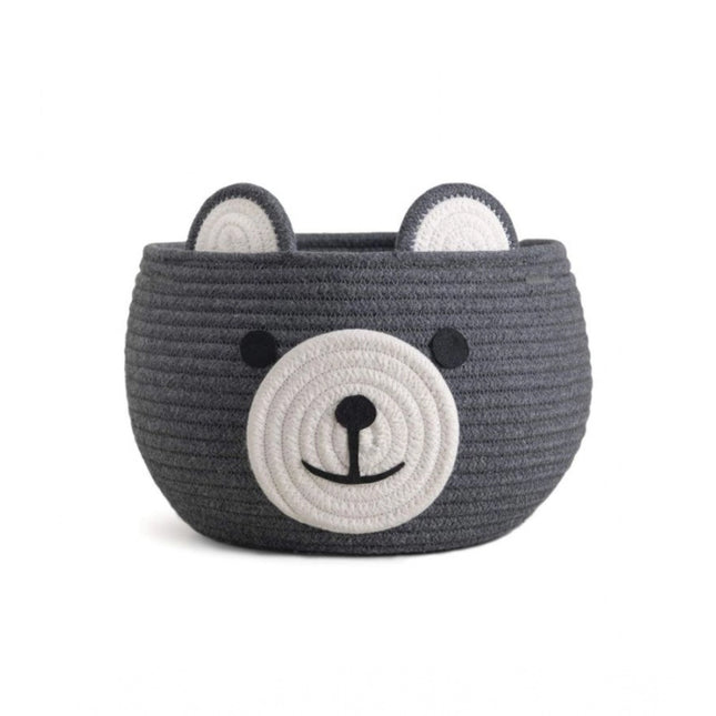Cotton Bear Shaped Storage Baskets Pack of 1 (Grey)