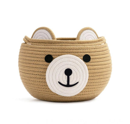 Cotton Bear Shaped Storage Baskets Pack of 1 (Beige)