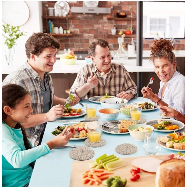 Cotton Rope Drink Coasters 6 Pcs Set (Multicolor)