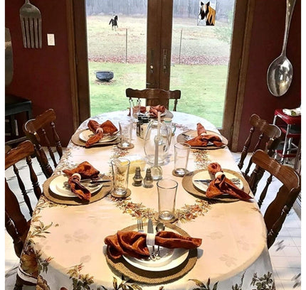 Cotton Dining Table Round Placemat Mats Set of 4 (Beige)