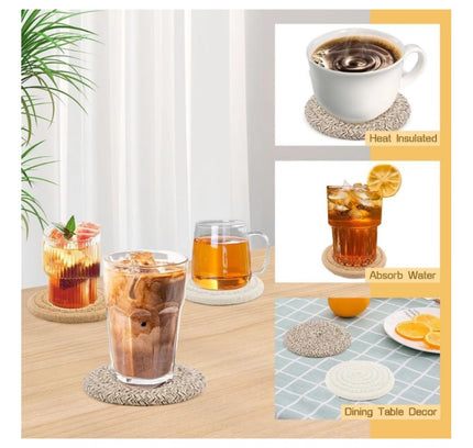 Cotton Rope Drink Coasters 6 Pcs Set (Mix)