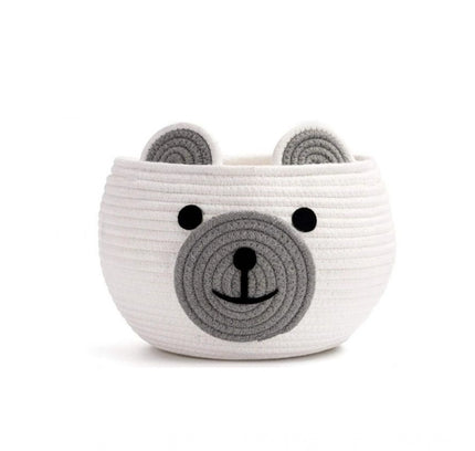Cotton Bear Shaped Storage Baskets Pack of 1 (White)