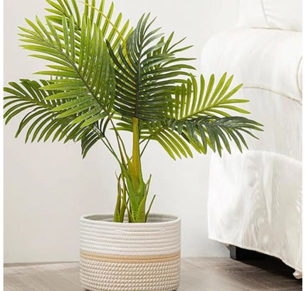 Cotton Storage Rope Woven Baskets 9x7 Inch Pack of 1 (Beige)