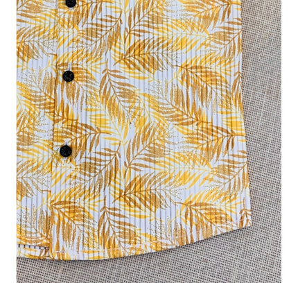 Boy's Cotton Blend Printed Short Sleeve Shirt (MultiColor)