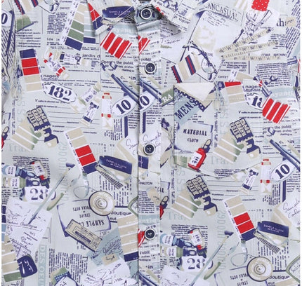 Boy's Cotton Blend Printed Short Sleeve Shirt (MultiColor)