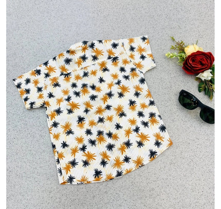 Boy's Cotton Blend Printed Short Sleeve Shirt and Shorts Set (MultiColor)