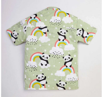 Boy's Lycra Blend Printed Short Sleeve Shirt and Shorts Set (MultiColor)