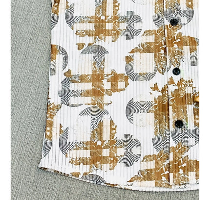 Boy's Cotton Blend Printed Short Sleeve Shirt (MultiColor)