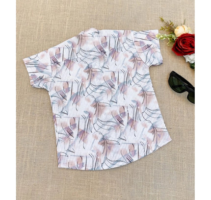 Boy's Cotton Blend Printed Short Sleeve Shirt and Shorts Set (MultiColor)