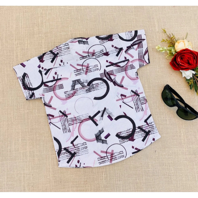 Boy's Cotton Blend Printed Short Sleeve Shirt and Shorts Set (MultiColor)