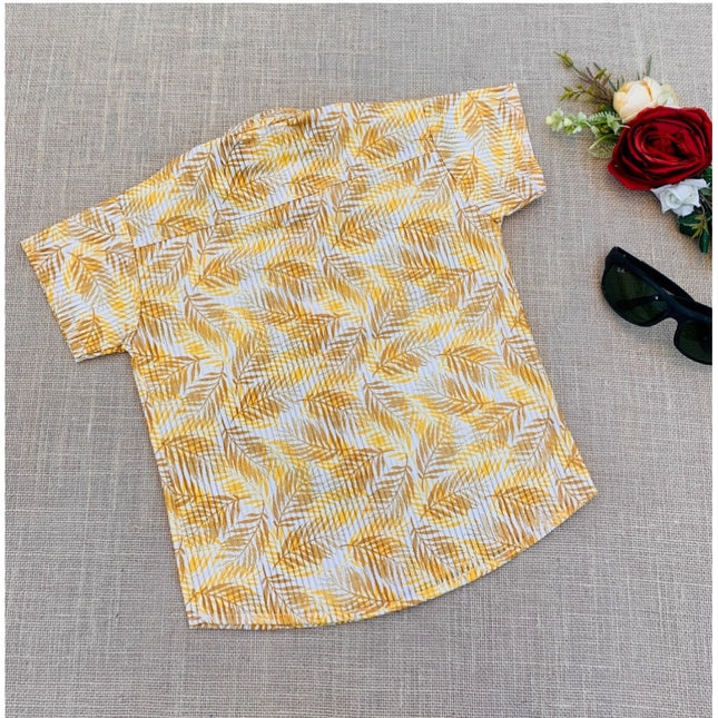 Boy's Cotton Blend Printed Short Sleeve Shirt and Shorts Set (MultiColor)