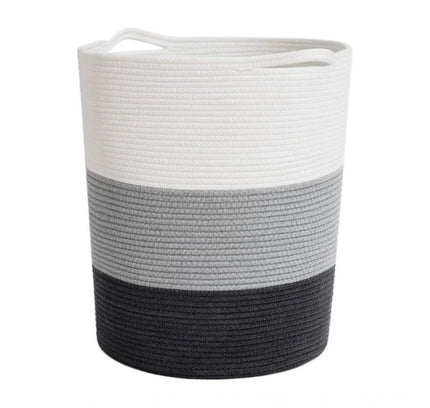 Cotton Laundry Basket Pack of 1 Storage Basket For Clothes (Multicolor)