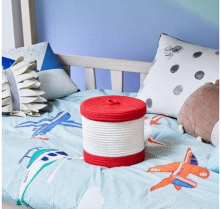 Cotton Basket Pack of 1 Storage Basket For Clothes (Red)