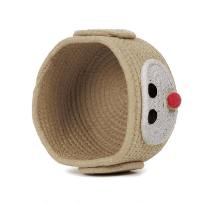 Cotton Pen Holder Inch Pack of 1 Storage Basket For Clothes (Beige)