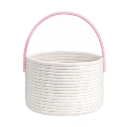 Cotton Bucket Inch Pack of 1 Storage Basket For Clothes (White)