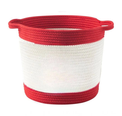Cotton Basket Pack of 1 Storage Basket For Clothes (Red)