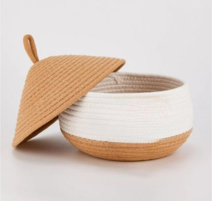 Cotton Gudda Pack of 1 Storage Basket For Clothes (White)