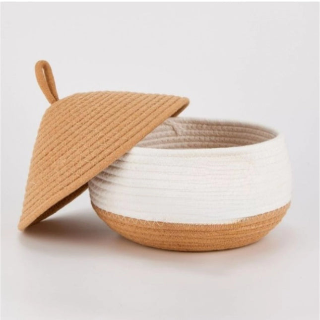 Cotton Gudda Pack of 1 Storage Basket For Clothes (White)